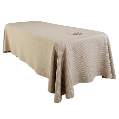 Massagetisch-Laken atmungsaktive Massagebett-Abdeckung mit Gesichtsloch hautfreundliche waschbare und wiederverwendbare Schönheitsbettlaken für Salons und Spas Khaki Massagetisch-Laken atmungsaktive Massagebett-Abdeckung mit Gesichtsloch hautfreundliche waschbare und wiederverwendbare Schönheitsbettlaken für Salons und Spas Khaki von Licsaliwe