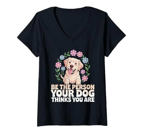 Damen Lustiges Zitat Liebt Hund Labrador Retriever Frau T-Shirt mit V-Ausschnitt Damen Lustiges Zitat Liebt Hund Labrador Retriever Frau T-Shirt mit V-Ausschnitt von Lieb Mein Hund Spruch Entwürfe