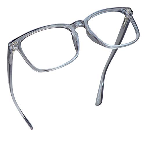 LifeArt Blaulicht-Schutzbrillen, Computer-Lesebrillen, Spielbrillen, TV-Brillen für Frauen, Männer, Blendschutz (Klares Grau, 0,75-fache Vergrößerung) von LifeArt
