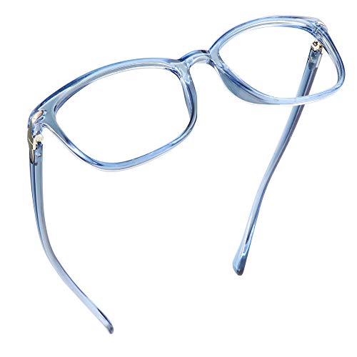 LifeArt Blaulicht-Schutzbrillen, Computer-Lesebrillen, Spielbrillen, TV-Brillen für Frauen, Männer, Blendschutz (Transparentes Blau, 1.25 Vergrößerung) von LifeArt