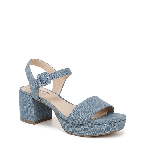 LifeStride Damen Rhythmn Platform Block Heel Sandale mit Absatz, Denim Blau, 38 EU Weit von LifeStride