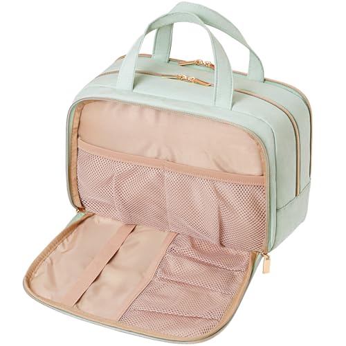 Lifewit Reise Kulturtasche Damen, 10L Groß Wasserabweisende Kulturbeutel mit Nassfach, Tragbare Schminktasche Waschtasche Organizer für Make up, Zubehör, Shampoo, Oilettenartikel, Alltag, Mintgrün Lifewit Reise Kulturtasche Damen, 10L Groß Wasserabweisende Kulturbeutel mit Nassfach, Tragbare Schminktasche Waschtasche Organizer für Make up, Zubehör, Shampoo, Oilettenartikel, Alltag, Mintgrün von Lifewit