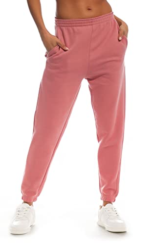 Light & Shade Damen Women's High Waist Jogging Bottoms Trainingshose, Mauve Pink, Medium von Light & Shade