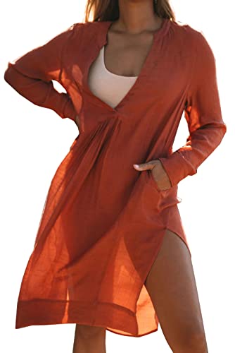 LikeJump Damen Bohemian Tunika Sommer Strandkleider Bikini Kleid Badeanzug Cover Ups von LikeJump