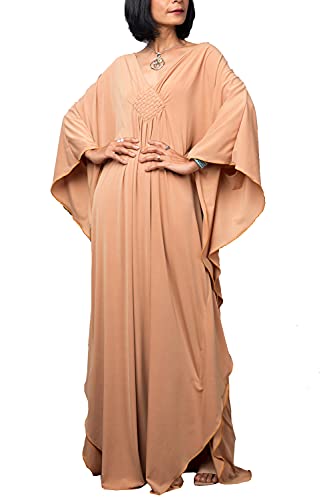 LikeJump Damen Boho Kimono Lang Kaftan Kleid Strandkleider Cardigan Pareo Bikini Cover Ups von LikeJump