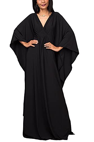 LikeJump Damen Boho Kimono Lang Kaftan Kleid Strandkleider Cardigan Pareo Bikini Cover Ups von LikeJump