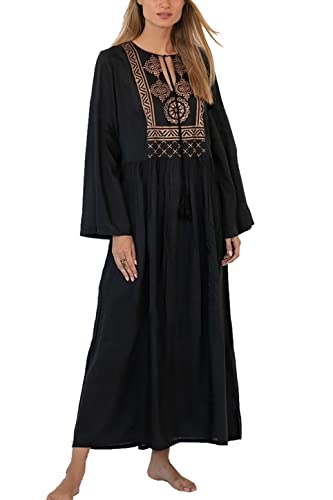 LikeJump Damen Kimono Knielänge Strandkleid Lang Sommerkleid Bikini Cover Up von LikeJump