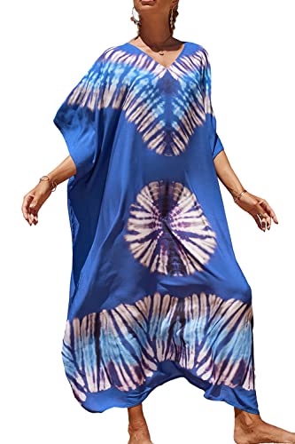 LikeJump Damen Morgenmantel Kaftan Kimono Homewear Bademantel Strand Maxikleid Bikini Cover Ups Tops von LikeJump