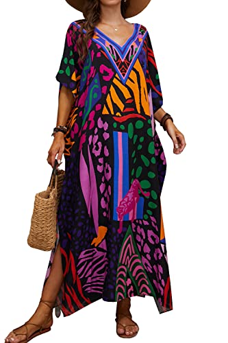 LikeJump Damen Sommer Strandkleider Maxi Kaftan Pareos Strand Abdeckungs Bikini Cover Up von LikeJump