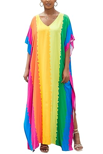 LikeJump Damen Sommer Strandkleider Maxi Kaftan Pareos Strand Abdeckungs Bikini Cover Up von LikeJump