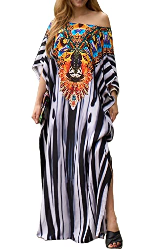 LikeJump Damen Sommer Strandkleider Maxi Kaftan Pareos Strand Abdeckungs Bikini Cover Up von LikeJump