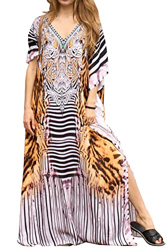 LikeJump Damen Sommer Strandkleider Maxi Kaftan Pareos Strand Abdeckungs Bikini Cover Up von LikeJump