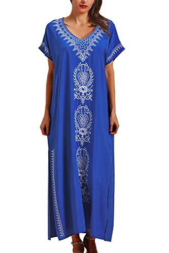 LikeJump Damen Stickerei Kaftan Kleid Übergröße Strandkleider Lang Kimono Badeanzug Cover Ups von LikeJump