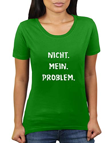 Nicht Mein Problem - Damen T-Shirt von KaterLikoli, Gr. 2XL, Apple Green von Likoli