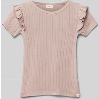 Lil Atelier T-Shirt mit Volants Modell 'RACHEL' in Mauve, Größe 110 von Lil Atelier