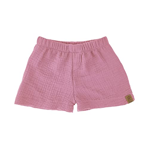 Lilakind“ Baby Kinder Kurze Hose Musselin Shorts Buchse Uni Rosa Gr. 122/128 - Made in Germany von Lilakind