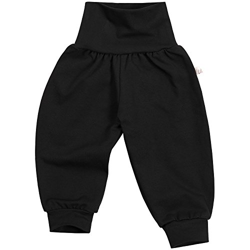 Lilakind“ Baby Kinder Mädchen Jungen Pumphose Hose Babyhose Jersey Uni einfarbig Basic schwarz Gr. 110/116- Made in Germany von Lilakind