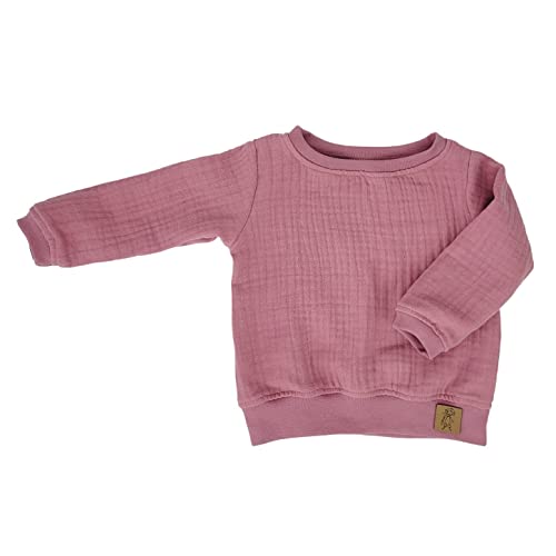 Lilakind“ Baby Kinder Musselin Langarm-Shirt Pullover Baumwolle Uni Rosa Gr. 122/128 - Made in Germany von Lilakind