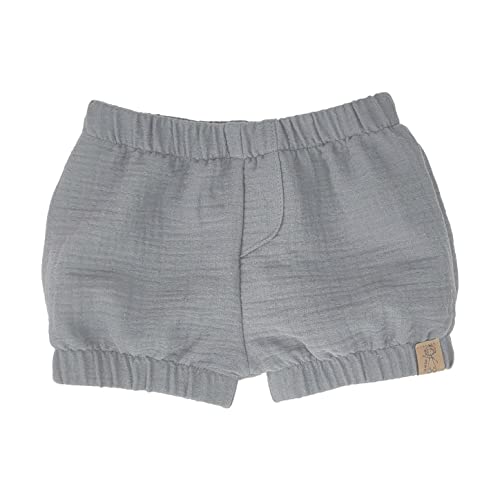 Lilakind“ Baby Kinder Musselin-​Shorts Kurze Hose Uni Hellgrau Gr. 86/92 - Made in Germany von Lilakind