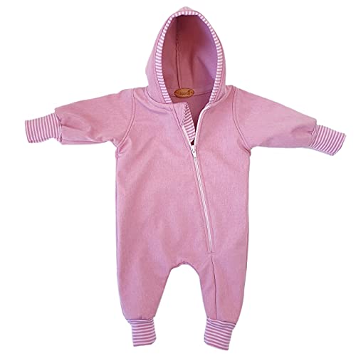 Lilakind“ Baby Kinder Softshell Overall mit Kapuze Rosa Gr. 80/86 - Made in Germany von Lilakind