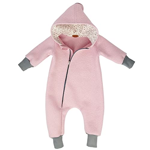 Lilakind“ Baby Kinder Walkloden Overall Rosa Blumen Gr. 104/110 - Made in Germany von Lilakind