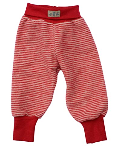 Lilano, Baby Fleece Hose, 100% Wolle (kbT) (68, Rot/Natur) von Lilano