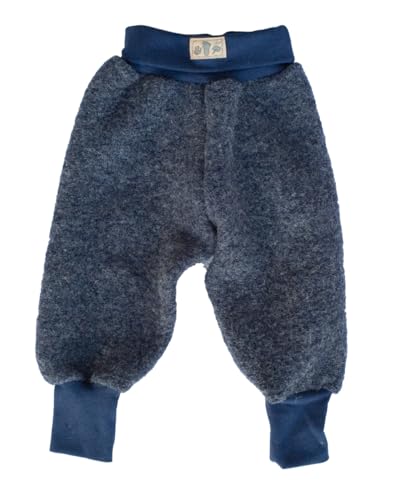 Lilano, Wollfilz Hose mit Nabelbündchen, 80% Wolle (kbT), 20% Baumwolle (Bio) (Marine, 68) von Lilano