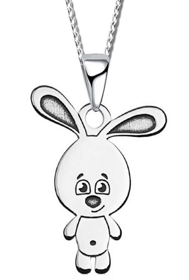 Limana Kette mit Anhänger echt 925 Sterling Silber Hase Mädchen Kinder Kinderkette, Kinderschmuck Mädchen Junge rosegold gold rotgold von Limana