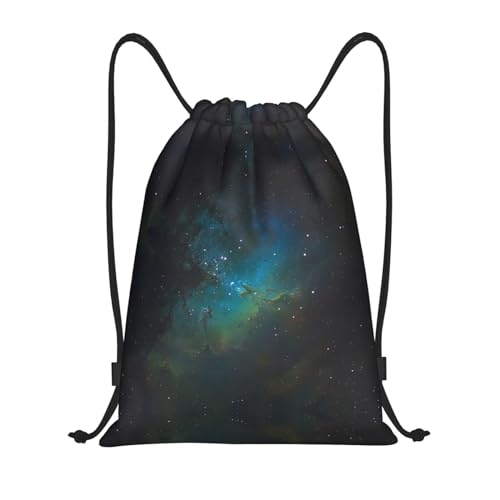 Limpac Rucksack mit Kordelzug, Motiv: Galaxie, Grün, für Fitness, Reisen, Strand, Sport, Aufbewahrung für Männer und Frauen, Schwarz , M Limpac Rucksack mit Kordelzug, Motiv: Galaxie, Grün, für Fitness, Reisen, Strand, Sport, Aufbewahrung für Männer und Frauen, Schwarz , M von Limpac