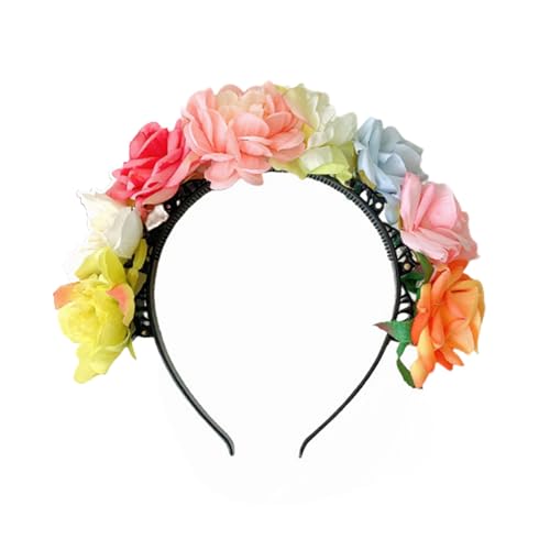 Ethnisches Braut-Stirnband, Haarkranz, Blumenkronen, Hochzeitsblumen-Haarband für Frauen und Mädchen, Haarschmuck, stilvolle Haarverzierungen von Limtula