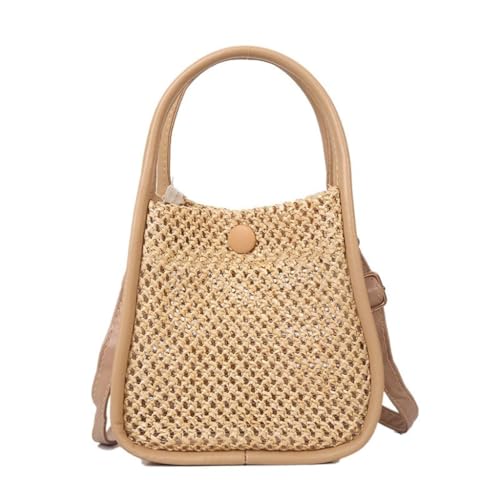 Limtula 2024 Strohtasche für Damen und Mädchen, Handytasche, Strandtasche, Umhängetasche, Umhängetasche, khaki von Limtula