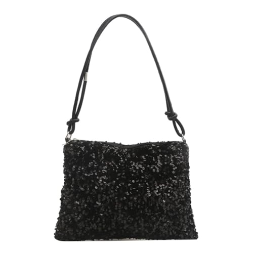 Limtula Elegante Damen Abendtasche Funkelnde Geldbörse Schultertaschen Unterarm Handtasche Perfekt für Partys und Hochzeiten, Schwarz von Limtula