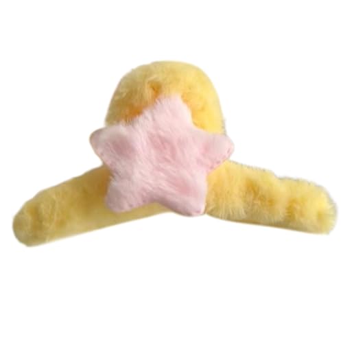 Limtula Große Hai-Haarspange für Damen, Bananen-Haarspange, Kieferclip, Plüsch-Stern, Haarspange, Teenager, Mädchen, Haarform-Zubehör von Limtula