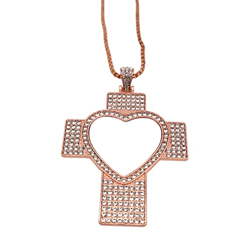 Limtula Herz-Foto-Halsketten für Frauen, Herz-Bild-Halskette, personalisiertes Foto, blanko, Foto-Anhänger, Halskette, Metall von Limtula