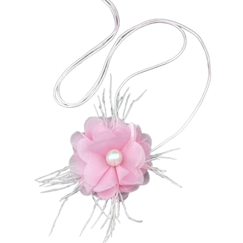 Limtula Kamelien-Blumen-Choker-Halskette für Damen, Brautschmuck, Gothic, verstellbare Schleife, geknotetes Seil, trendiger Modeschmuck, Geburtstag, Wie beschrieben von Limtula