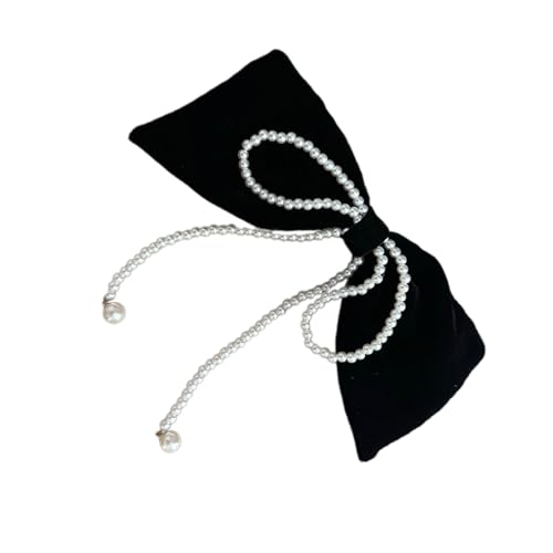 Limtula Modische Perlen Bowknot Haarspange Haarnadel Haarspangen Für Frauen Pferdeschwanz Haarseil Kopfschmuck Kopfbedeckung Haar Styling Werkzeug Schleife Stirnband von Limtula