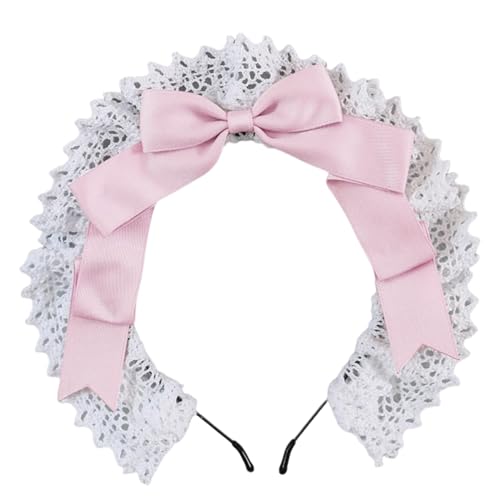 Schleifenhaarband, weiche Spitze, Schleife, Stirnbänder für Damen und Mädchen, Haar-Accessoires, perfekt für Party und Cosplay, niedliche Stirnbänder von Limtula