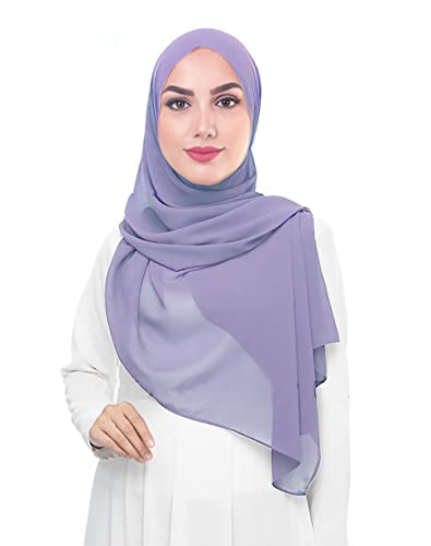 Lina & Lily Damen Muslim Premium Chiffon Hijab Kopftuch Schal aus Leicht Stoff (Mauve) von Lina & Lily