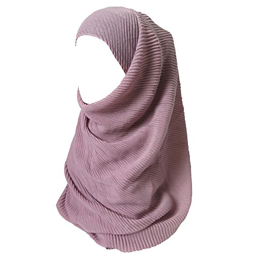 Lina & Lily Plissee-Schal Hijab Kopftuch für muslimische Damen aus Leicht Stoff (Mauve) von Lina & Lily