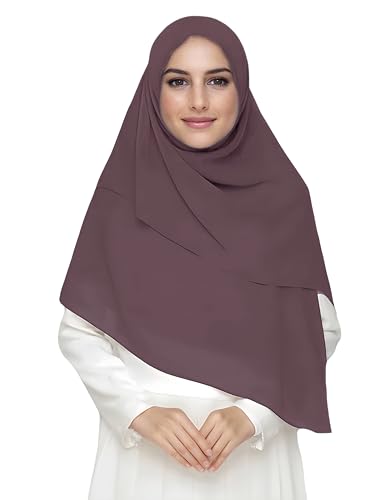 Lina & Lily Premium Chiffon Damen Muslim Hijab Kopftuch Schal Quadrat 145 x 145cm (Beere) von Lina & Lily