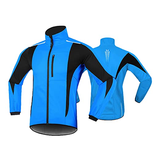 Linarun Herren Radjacke Wasserdicht Winddicht Atmungsaktiv Fahrradjacke mit Thermofleecefutter Drei Schichten Wärme von Linarun