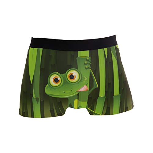 Linomo Herren Boxershorts Lustig Frosch Grün Unterhosen Männer Herren Unterwäsche für Männer von Linomo