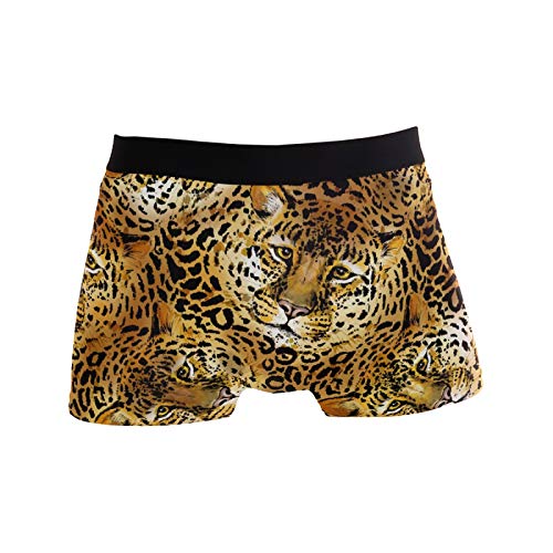 Linomo Herren Boxershorts Tier Leopard Druck Unterhosen Männer Herren Unterwäsche für Männer von Linomo