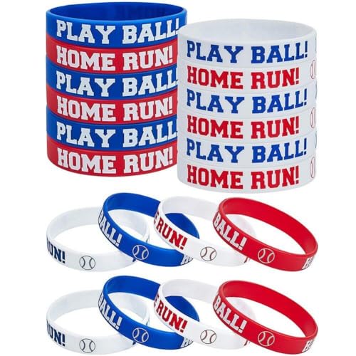 20 Pcs Baseball Silikon Armband Für Kinder Teenager, Sport Silicon Gummi -armbänder Sportpreise Geschenke Party Gefälligkeiten Vorräte Vorräte von Lipfer