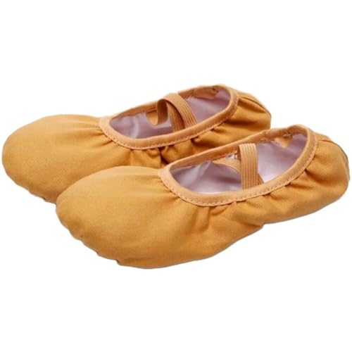 Ballettschuhe Für Mädchen, Segeltuch, Flache Ballettschuhe, übungsschuhe Für Kinder, Mädchen, Weiche Sohle, Tanzschuhe von Lipfer