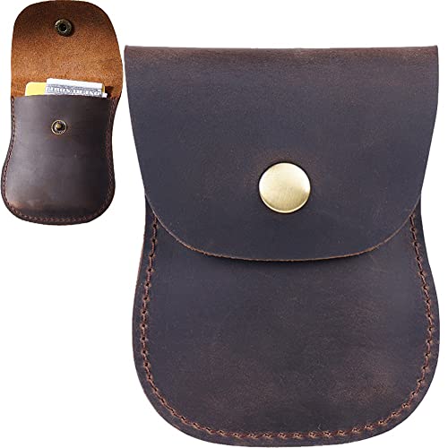 Echtes Leder Unisex Coin Geldbörse Cowide Kreditkartenhalter Retro Money Pocket Männer Brieftasche Mini -Aufbewahrungstasche von Lipfer