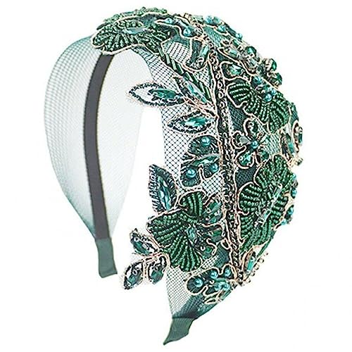 Elegenter Spitze Stirnband Braut Hochzeit Abend Festzler Proms Crystal Blumenhaarband Haarzubehör Für Frauen Mädchen von Lipfer