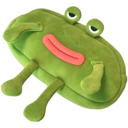 Lipfer Niedliche Froschstifte Hülle Cartoon Plüsch Frosch Stiftstift Reißverschluss Für Mädchen Jungen Große Kapazität School Stationery Organizer Kosmetikbeutel von Lipfer