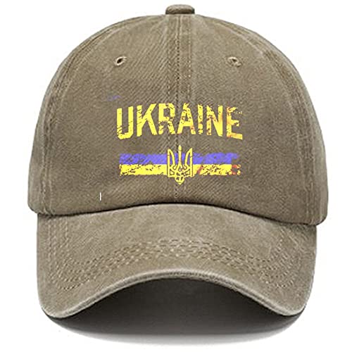 Lipfer Ukraine Hut Ukrainische Baseballkappe Vintage Distressed Hats Twill Taill Plain Cowboy Hats Vater Hut Für Männer Frauen von Lipfer