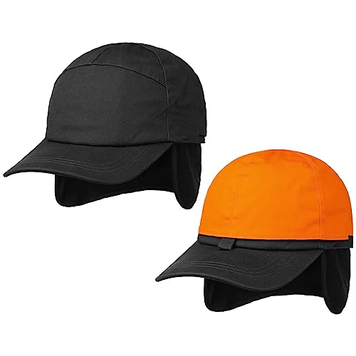 Lipodo Uni Signal Wendecap mit Ohrenklappen - Mütze aus 100% Baumwolle - Baseballcap für Herbst/Winter - Oliv - Unisex - Baumwollcap schwarz M (57-58 cm) von Lipodo